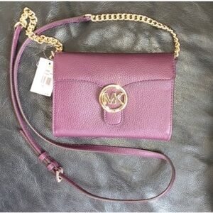 Michael Kors Vanna Crossbody - Damson Leather